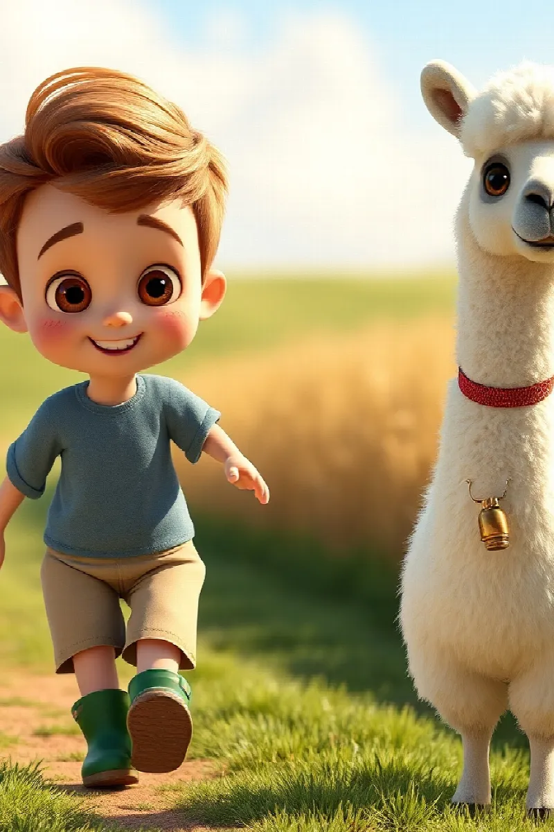 Picture 1 from the tale The Boy and the Alpaca