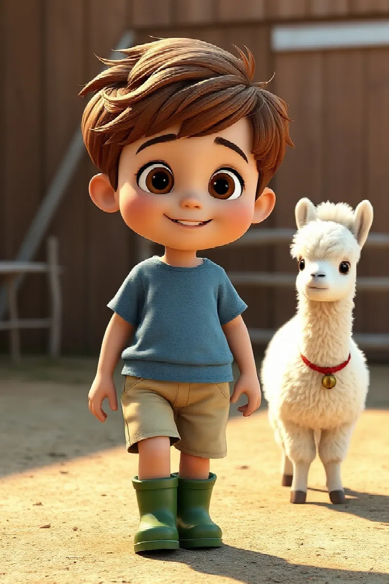 Picture 4 from the tale The Boy and the Alpaca