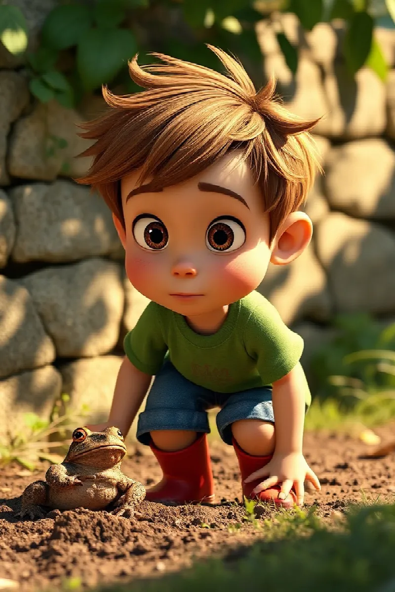 Picture 2 from the tale The Boy and the Garden Toad
