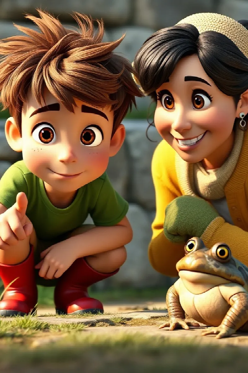 Picture 3 from the tale The Boy and the Garden Toad