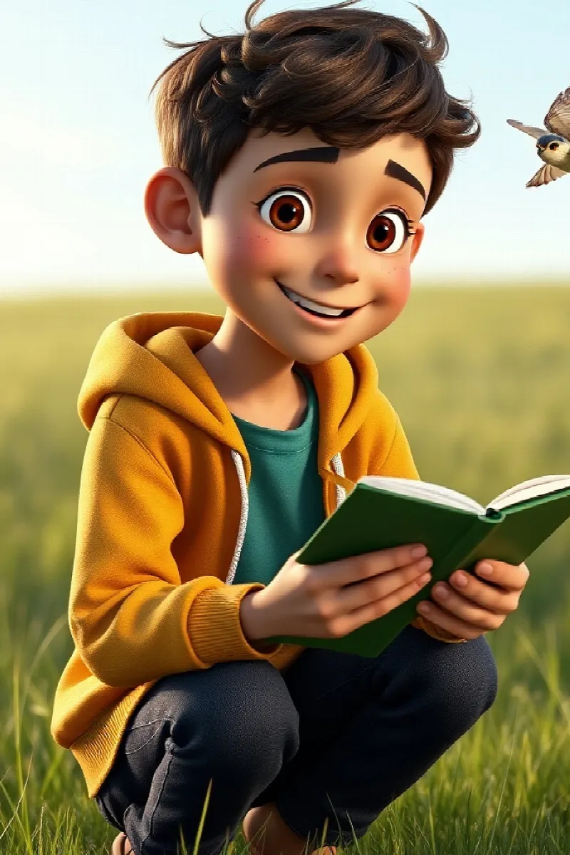 Picture 2 from the tale The Boy and the Little Kestrel