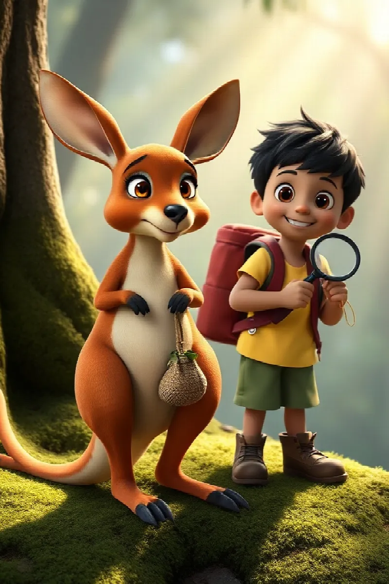 Picture 4 from the tale The Boy and the Tree Kangaroo