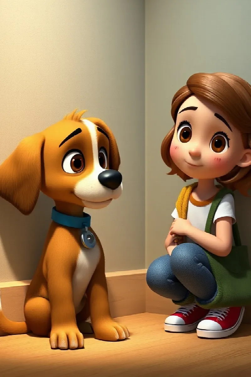 Picture 2 from the tale The Girl and the Rescue Puppy