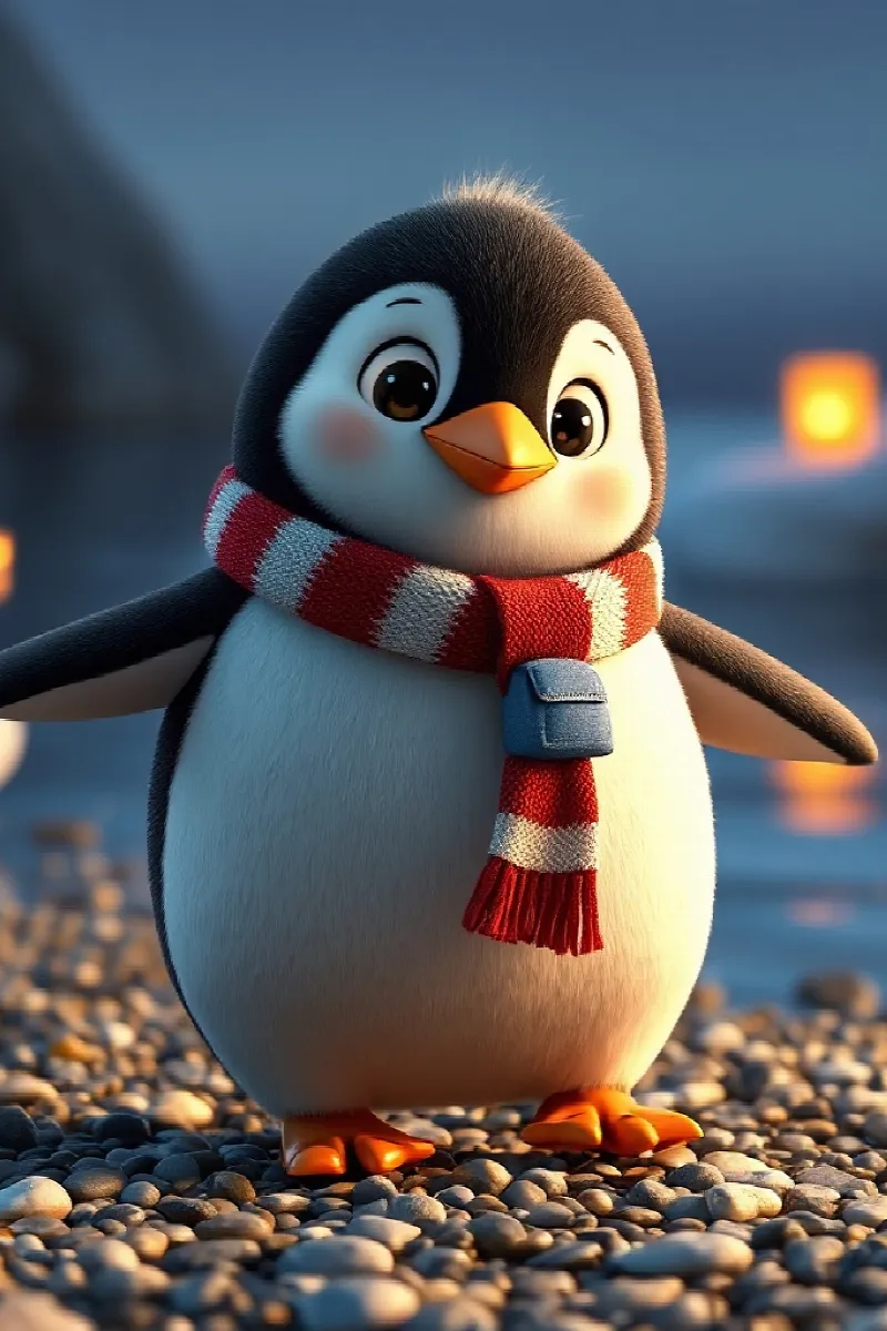 Penguen ve Deniz Papağanı masalından 1. resim