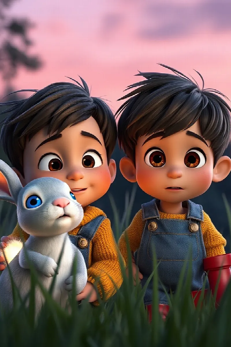 Picture 2 from the tale The Boy and the Silver Rabbit