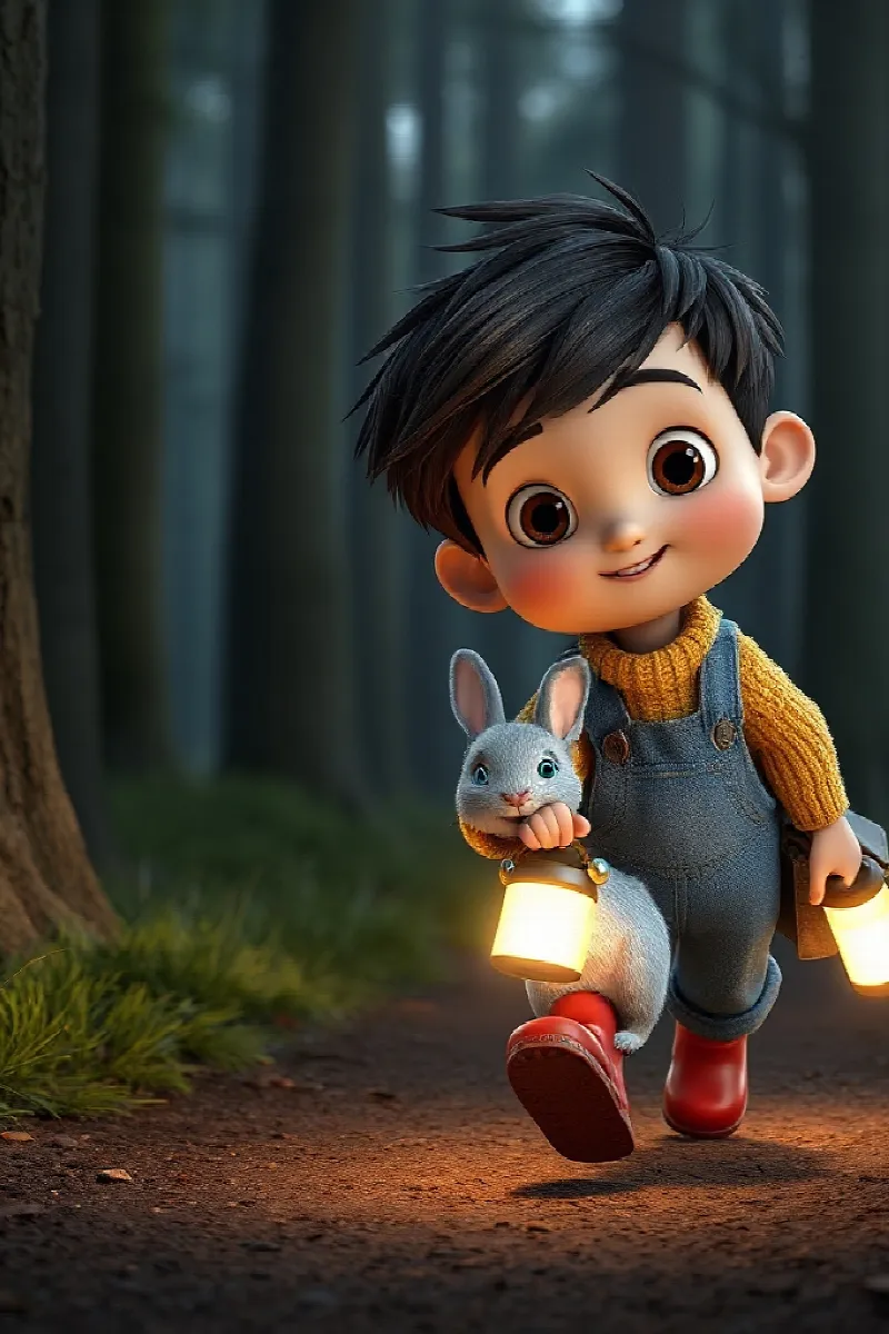 Picture 3 from the tale The Boy and the Silver Rabbit