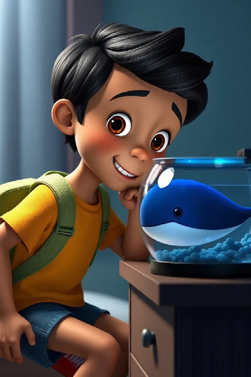 Picture 3 from the tale The Boy and the Tiny Whale