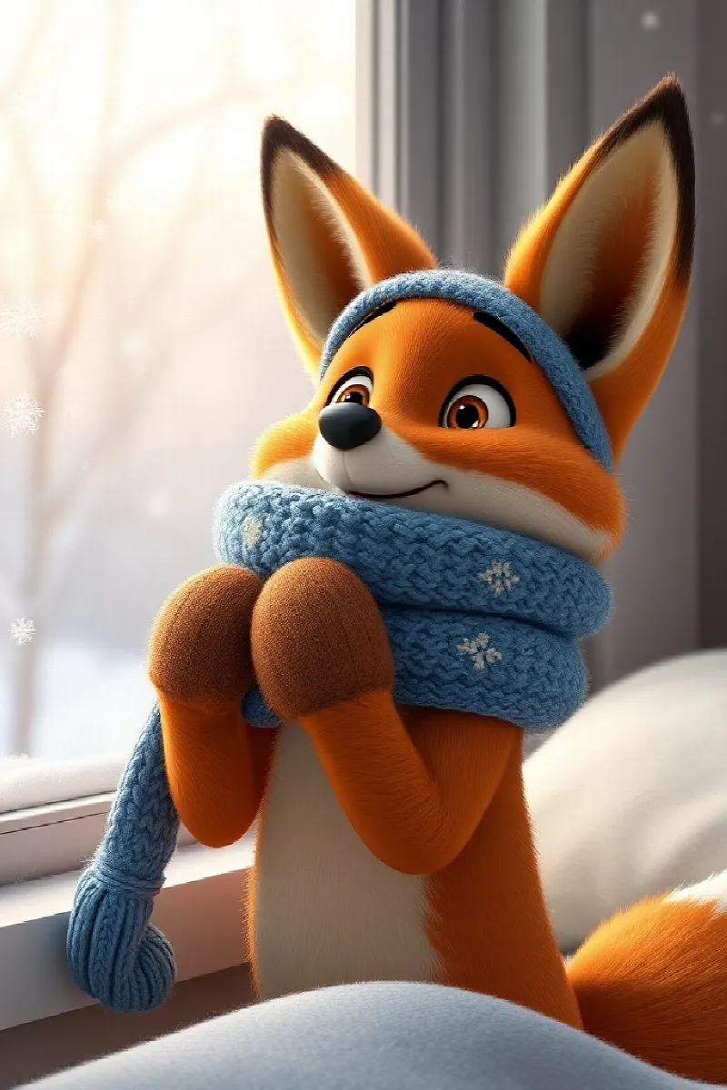 Picture 1 from the tale The Fox's Snowy Window