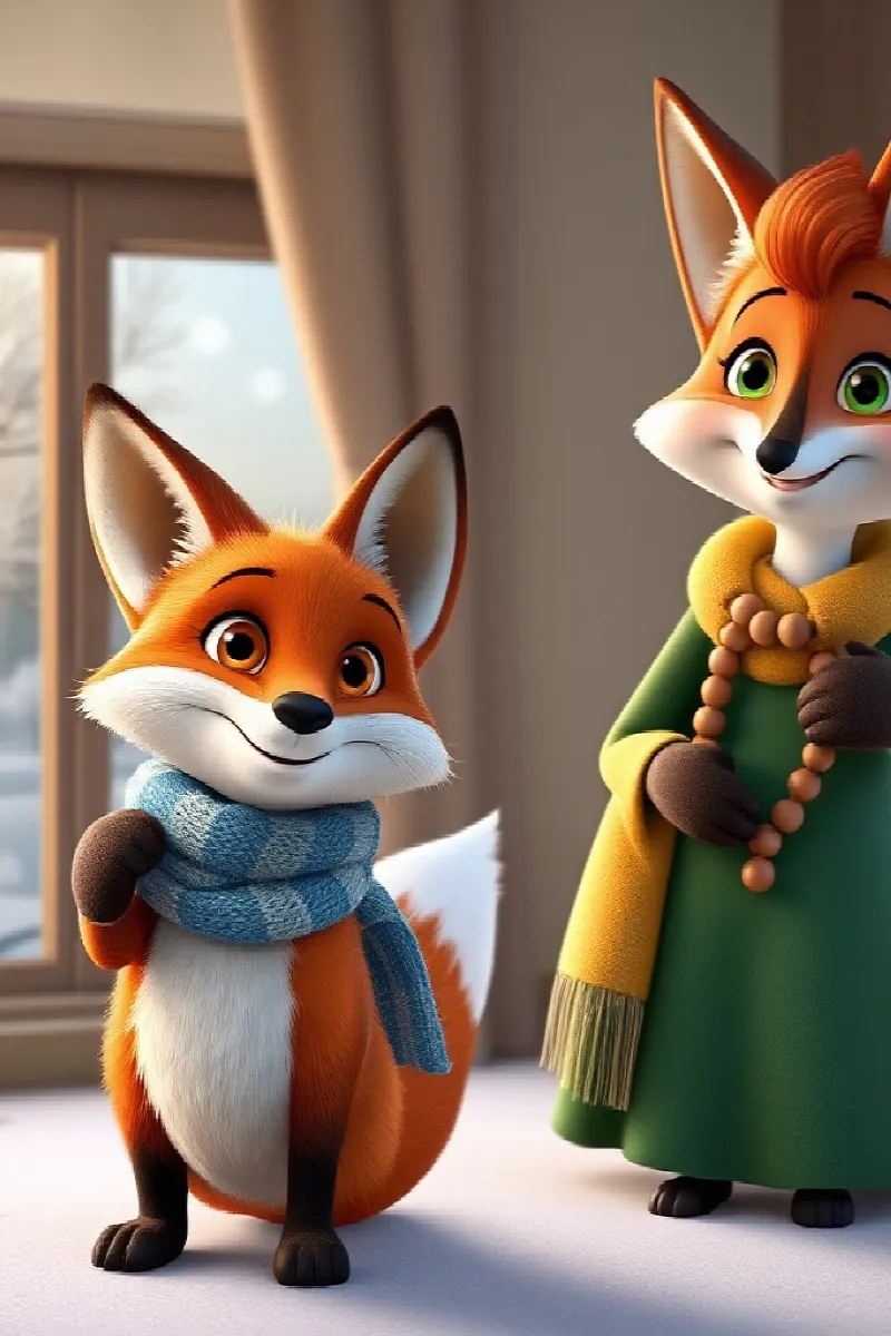 Picture 2 from the tale The Fox's Snowy Window