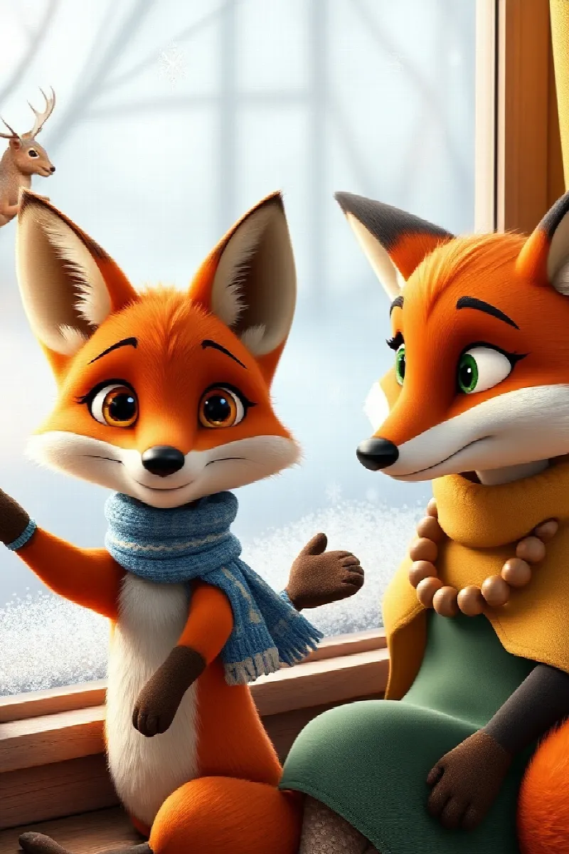 Picture 3 from the tale The Fox's Snowy Window