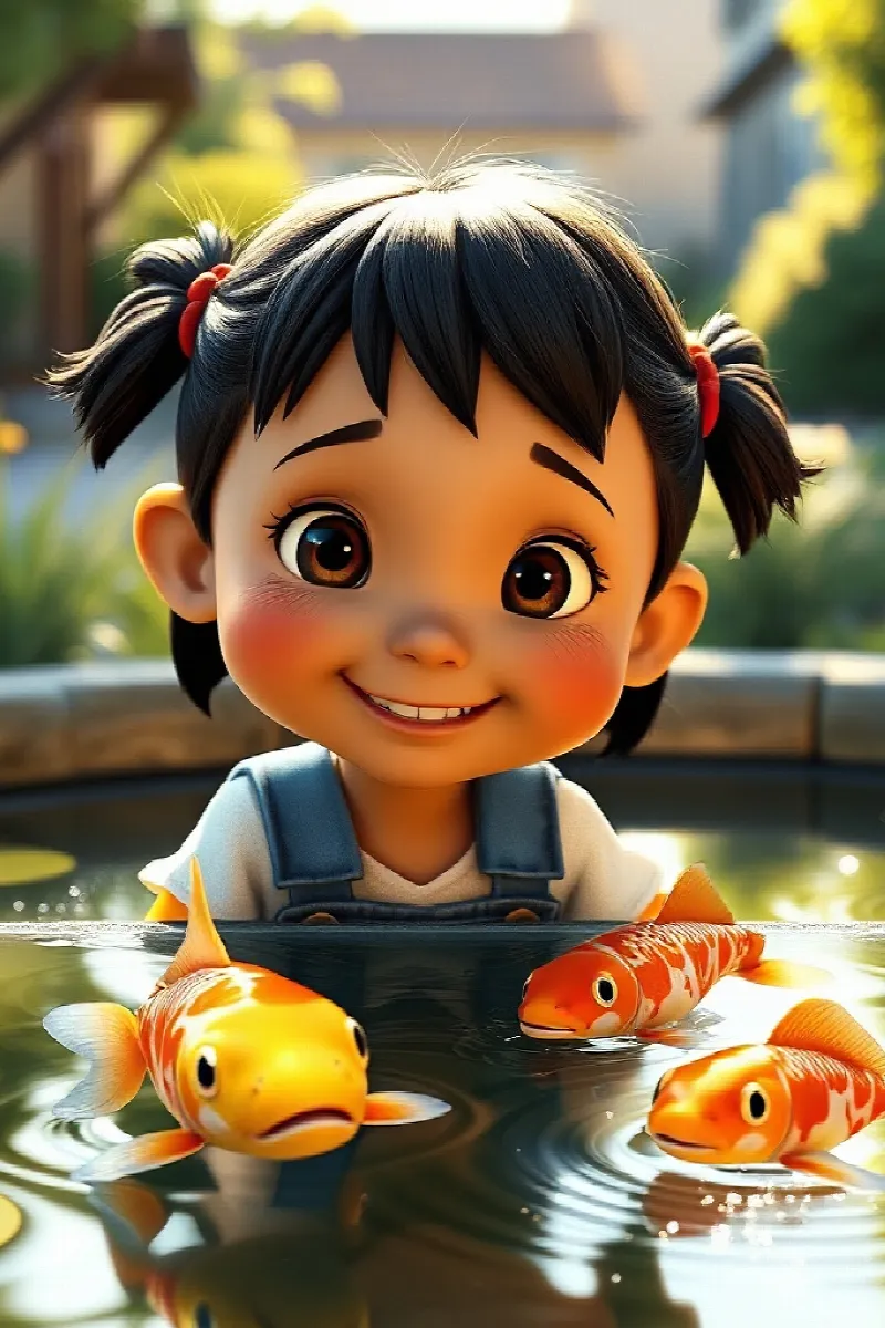 Picture 1 from the tale The Girl and the Koi