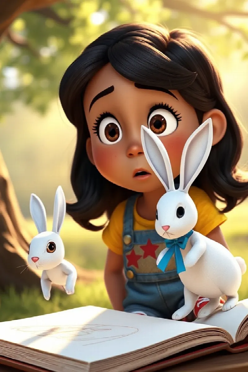 Picture 2 from the tale The Girl and the Paper Rabbit