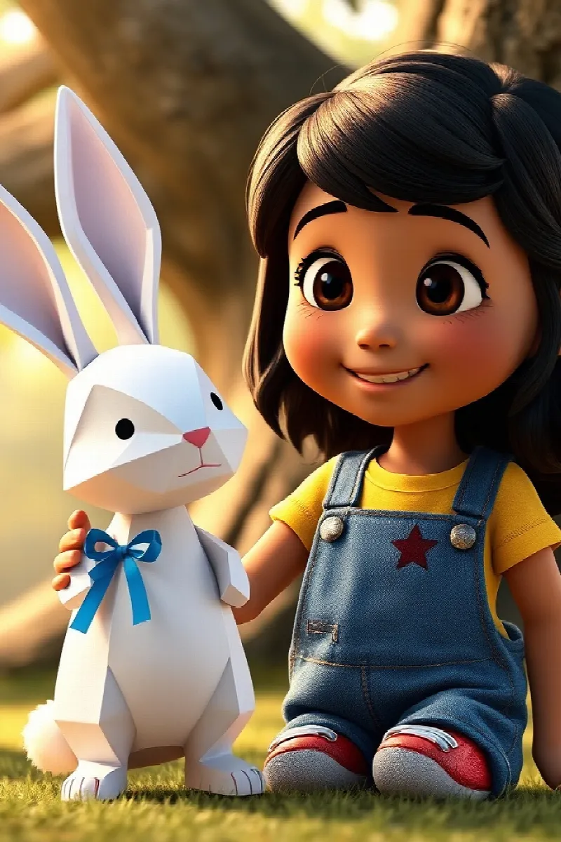 Picture 3 from the tale The Girl and the Paper Rabbit