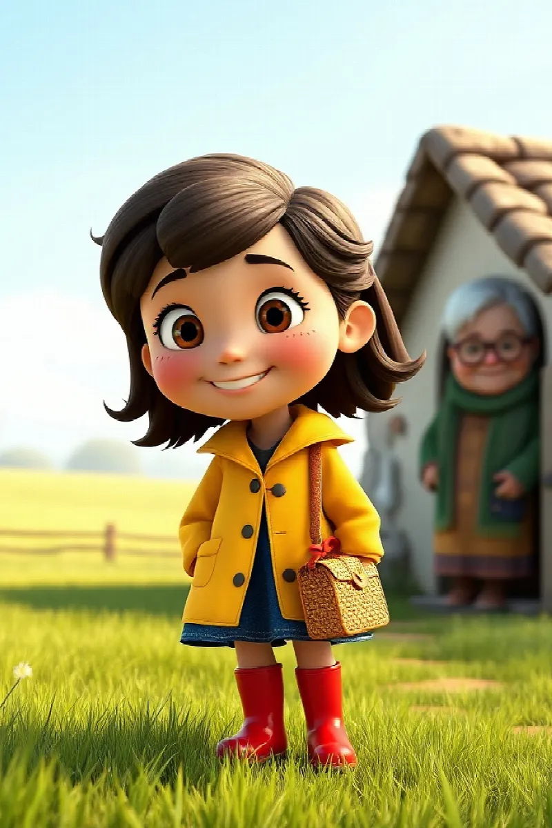 Picture 1 from the tale The Girl and the Rainbow Goat