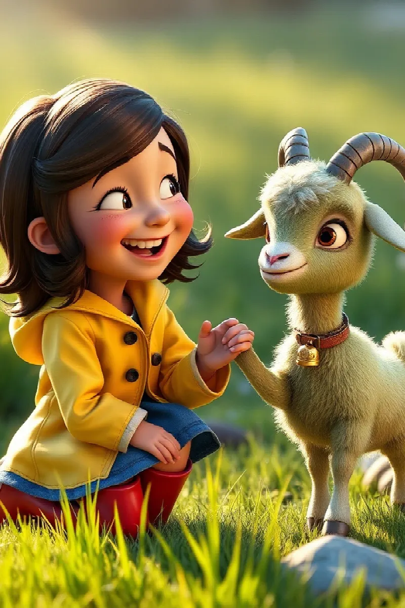 Picture 3 from the tale The Girl and the Rainbow Goat