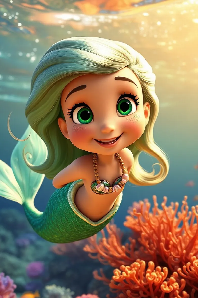 Picture 1 from the tale The Mermaid's Turtle Friend
