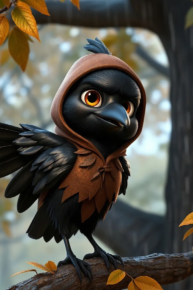 Picture 1 from the tale The Raincoat Crow