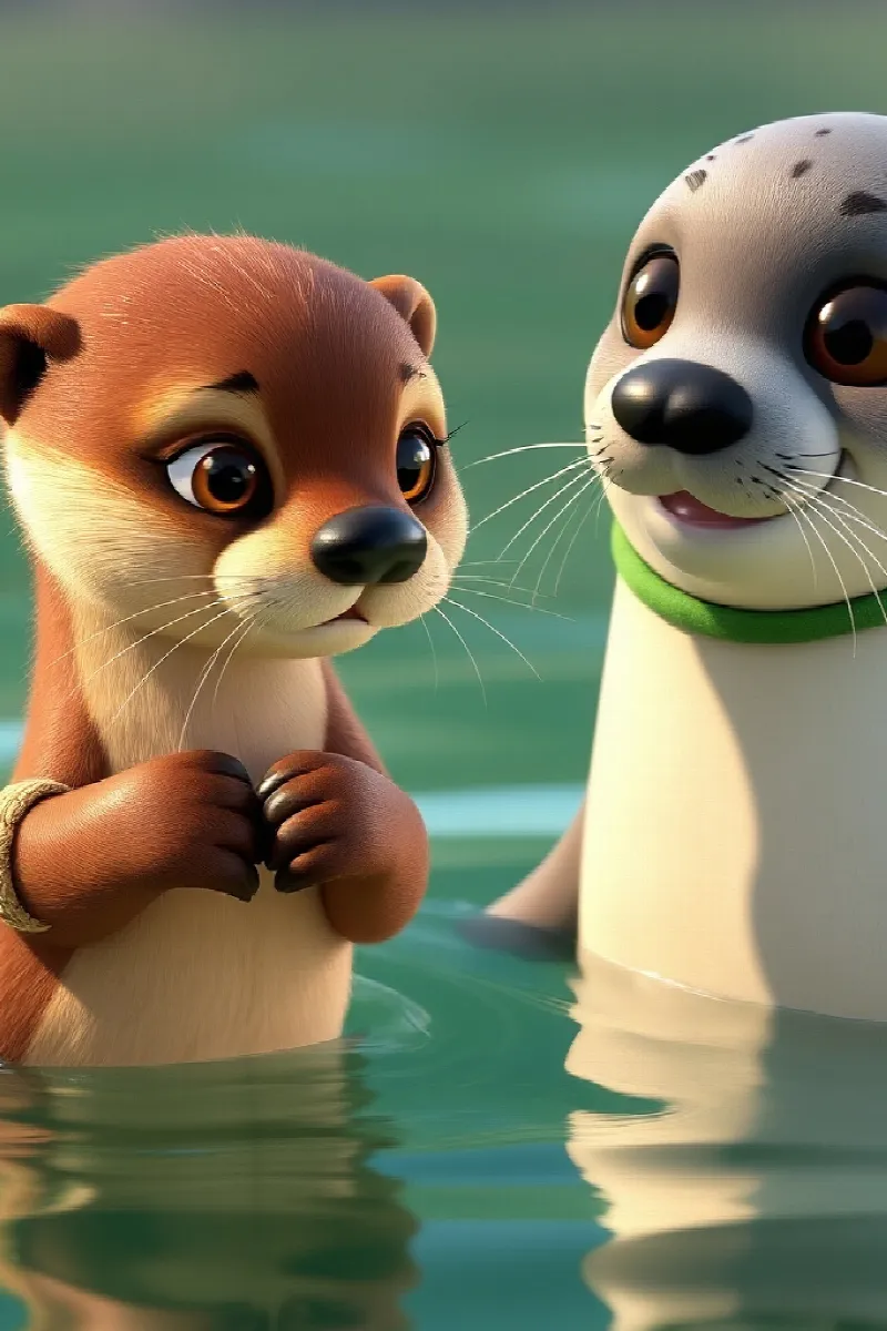 Picture 3 from the tale The Seal and the Little Otter