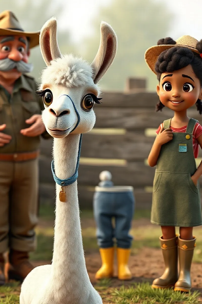 Kız ve Kurtarılan Lama masalından 3. resim