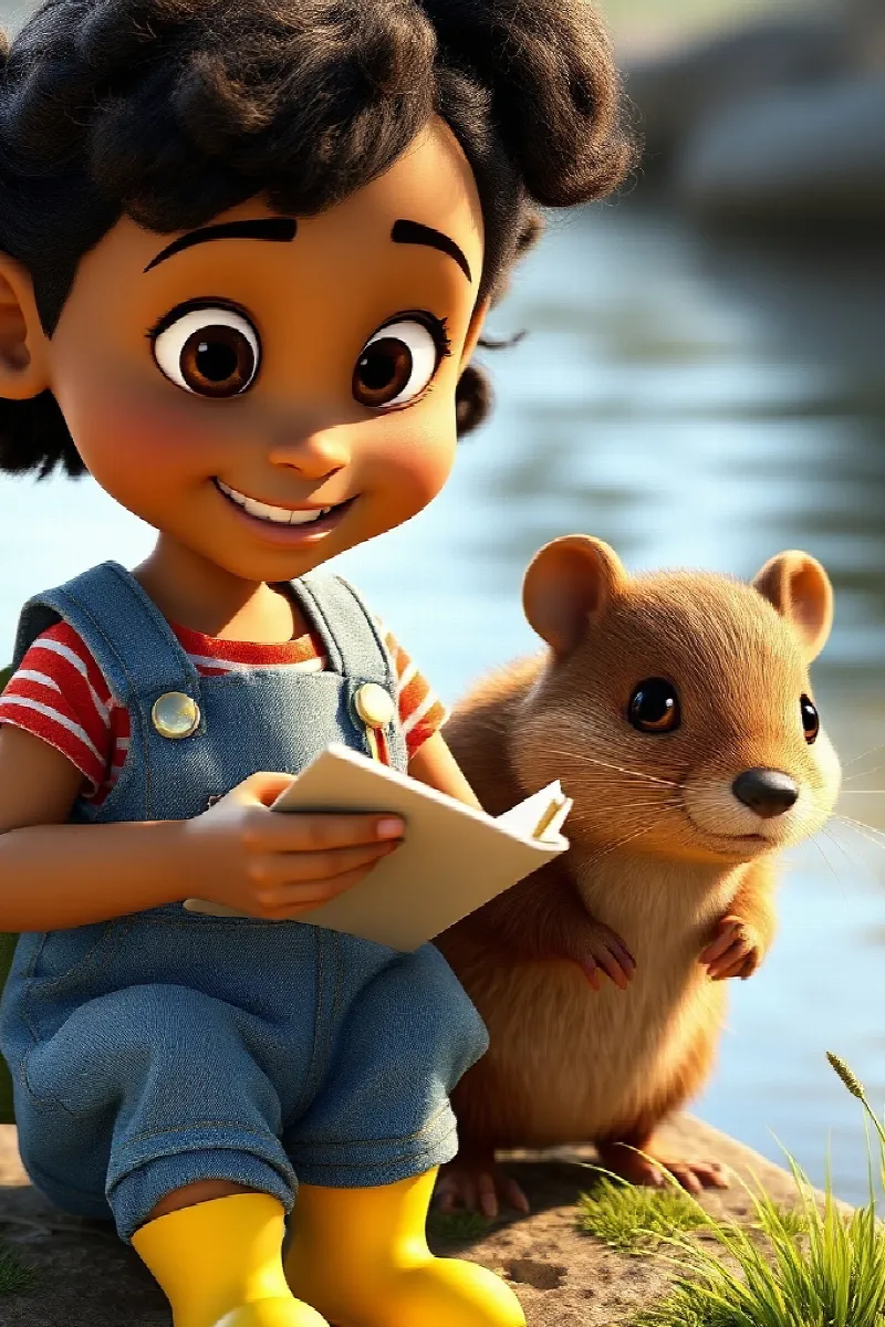 Kız ve Su Sıçanı masalından 2. resim