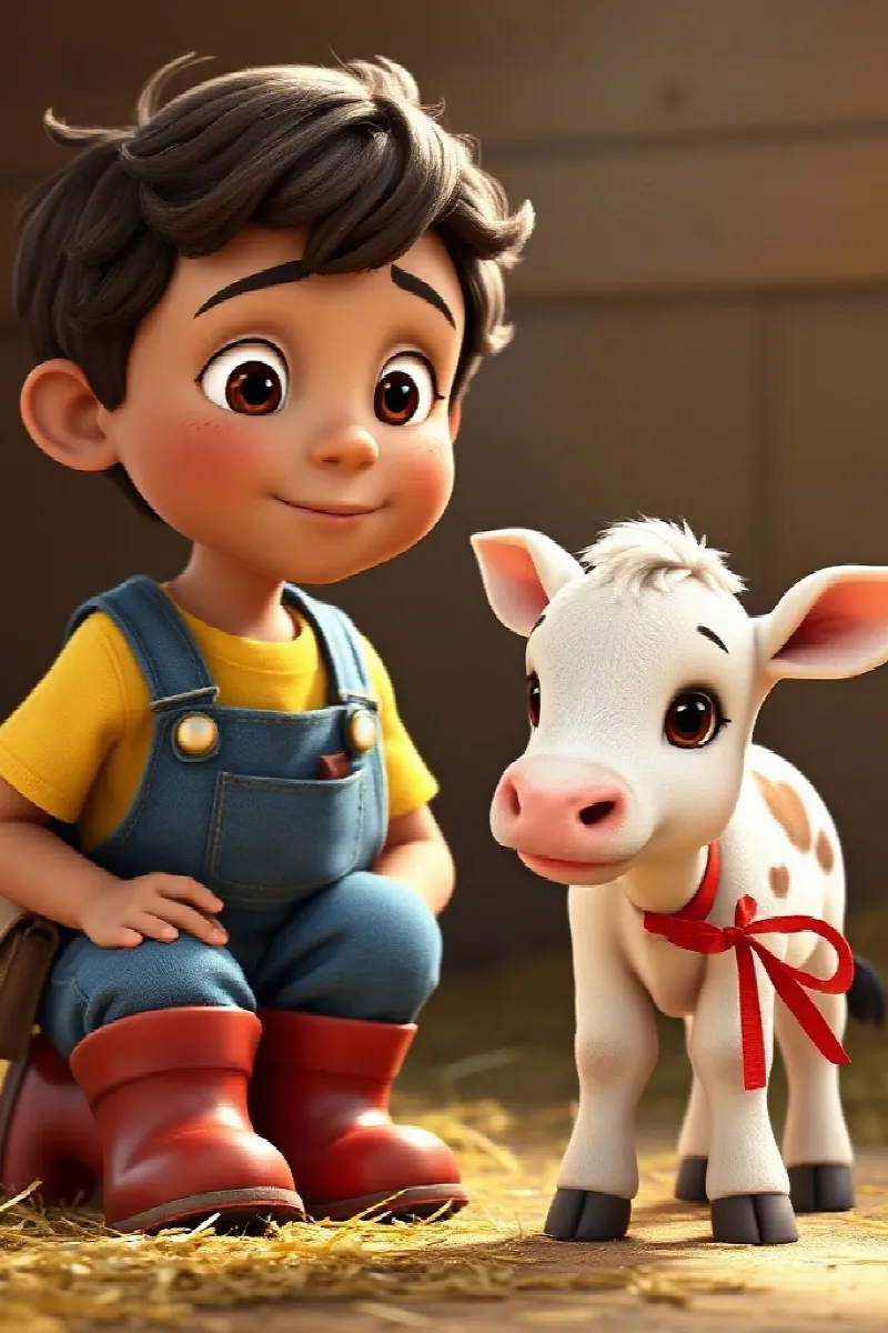 Picture 3 from the tale The Boy and the Calf