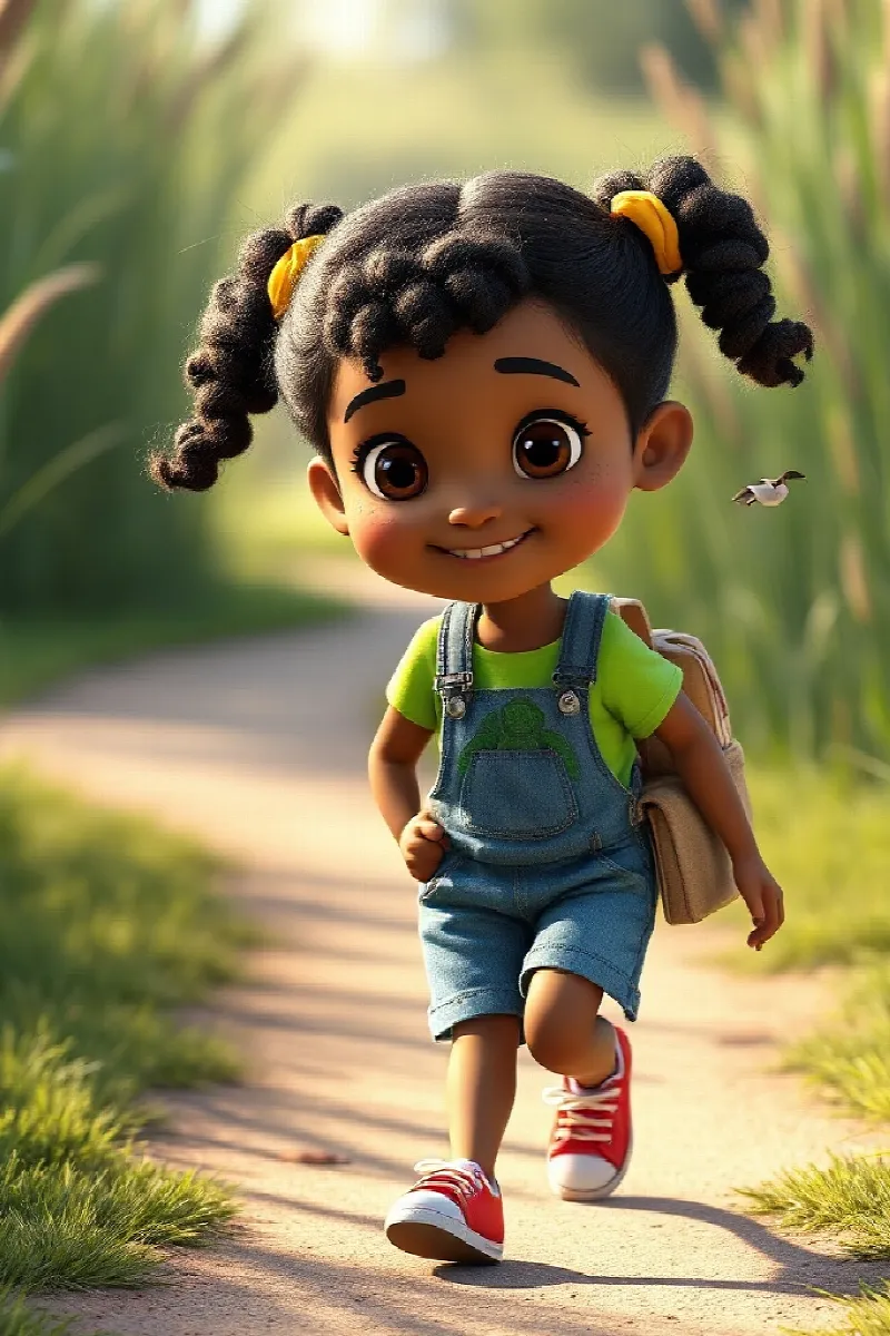 Picture 1 from the tale The Girl and the Little Turtle