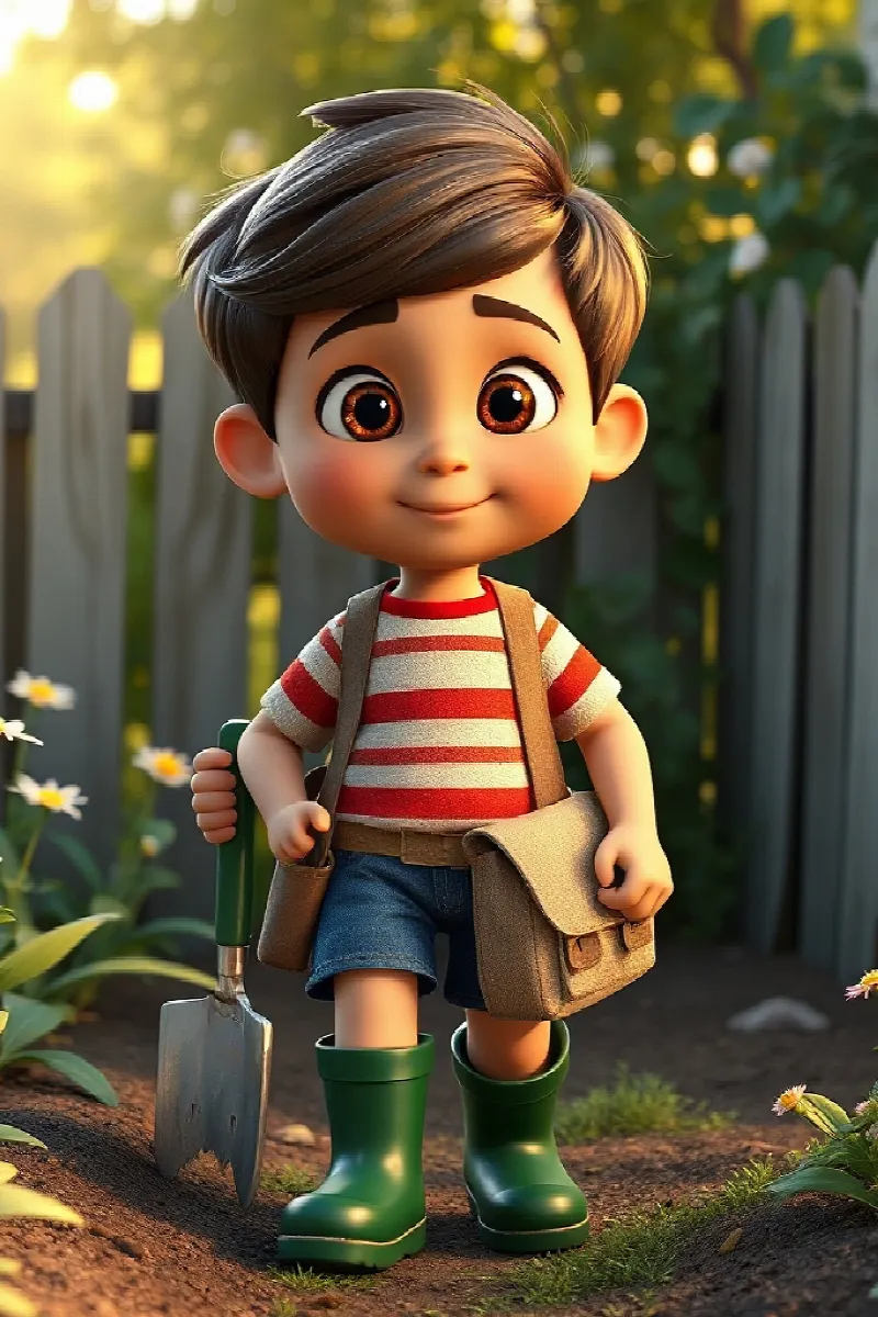 Picture 1 from the tale The Boy and the Garden Hedgehog