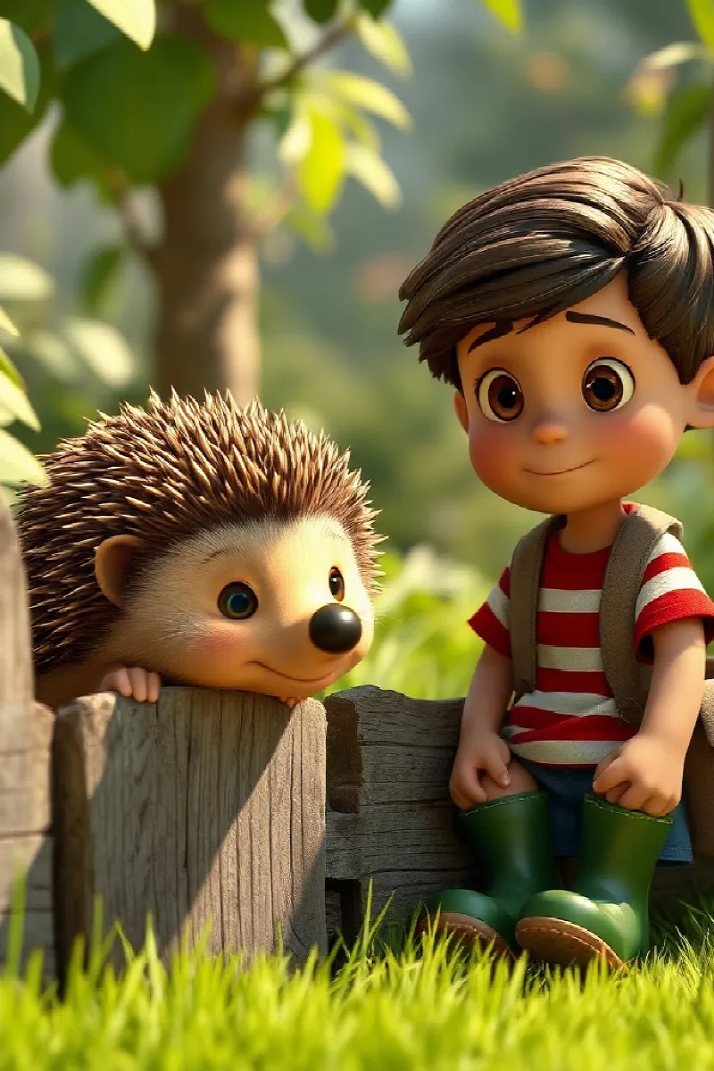 Picture 3 from the tale The Boy and the Garden Hedgehog
