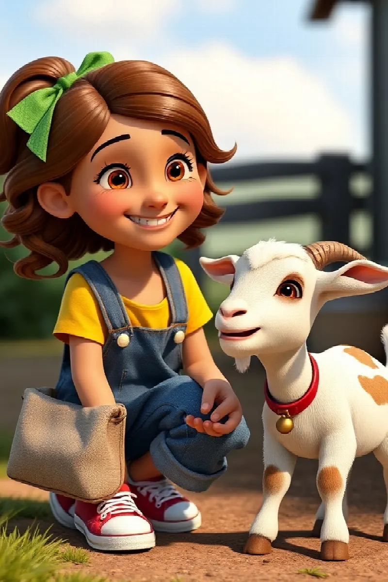 Picture 3 from the tale The Girl and the Little Goat