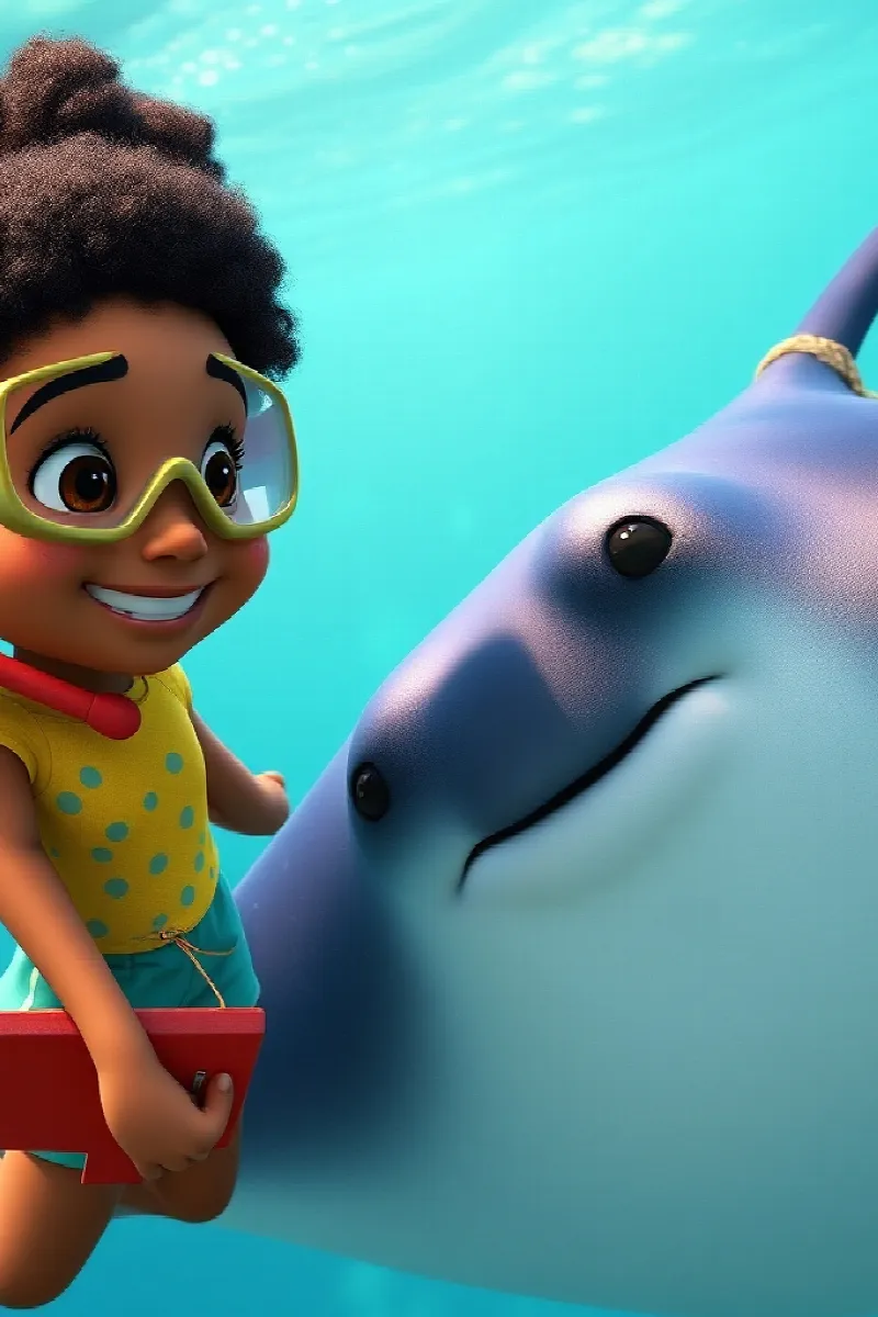Picture 3 from the tale The Girl and the Manta Ray