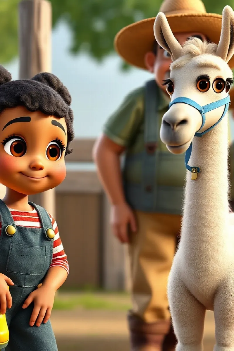 Picture 4 from the tale The Girl and the Rescue Llama