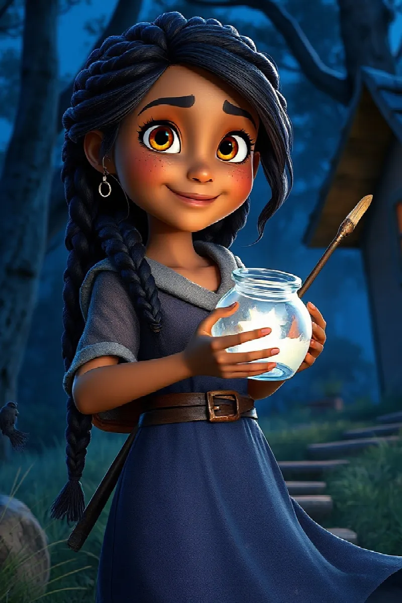 Picture 1 from the tale The Moonbeam Painter