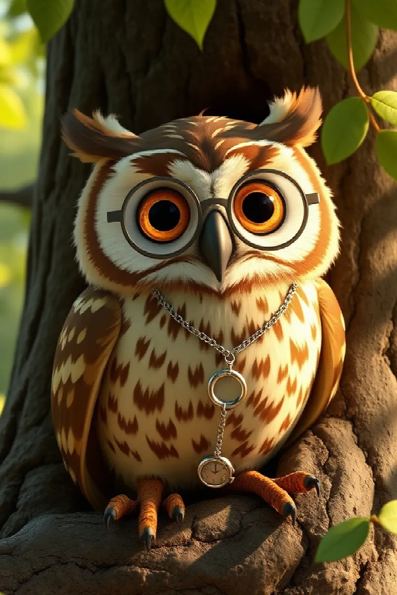Picture 1 from the tale The Owl's Silver Clock