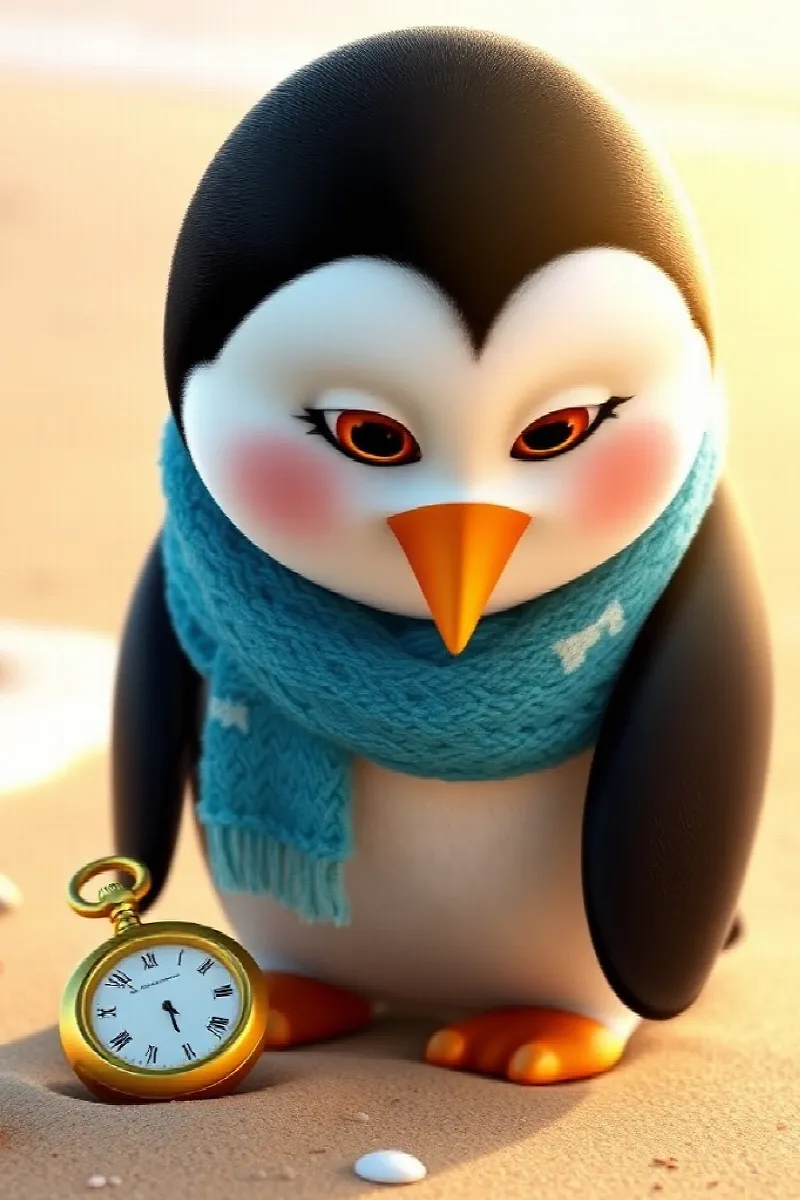 Picture 2 from the tale The Penguin's Golden Clock