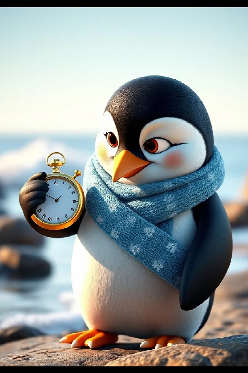 Picture 3 from the tale The Penguin's Golden Clock