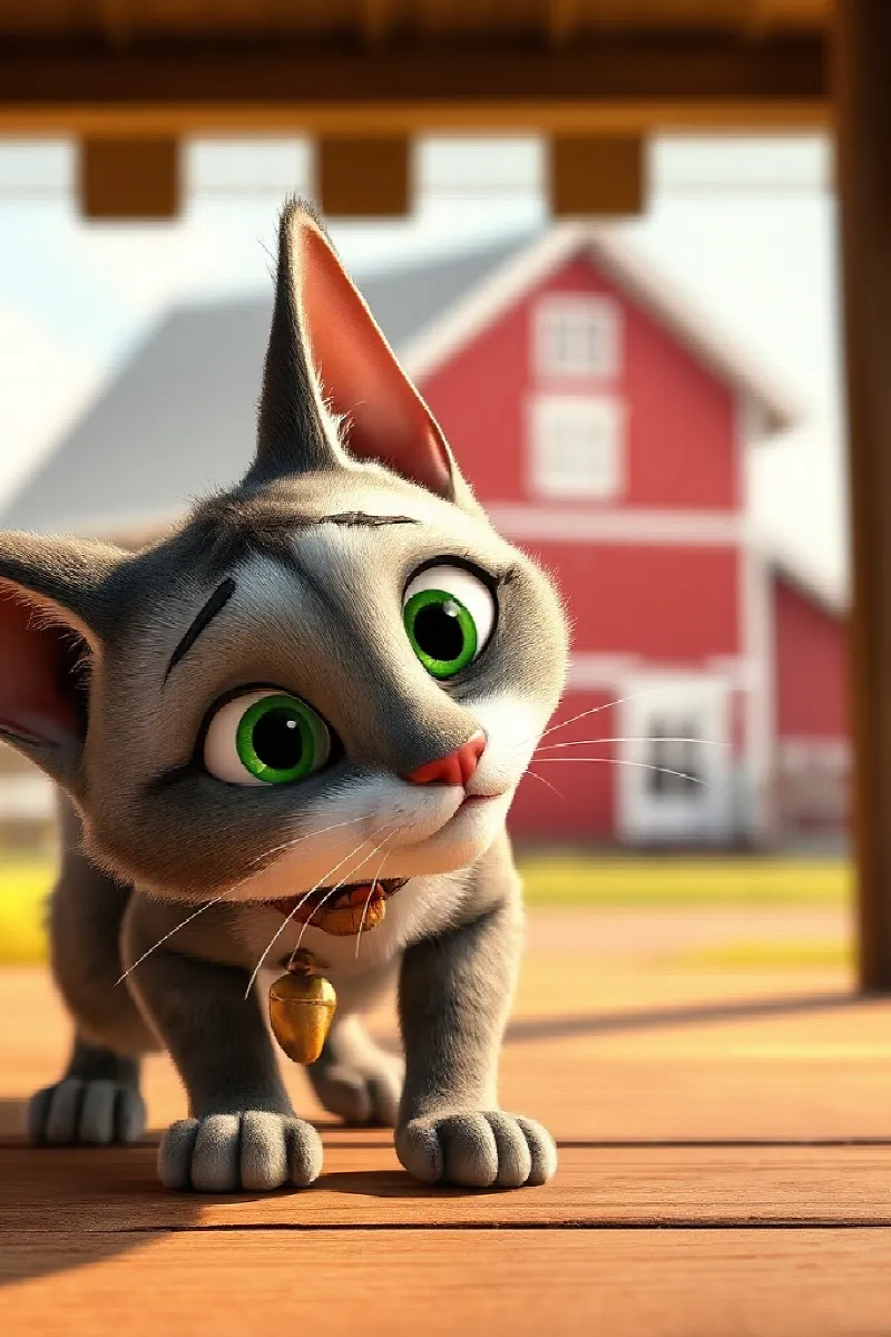 Picture 2 from the tale The Boy and the Farm Cat