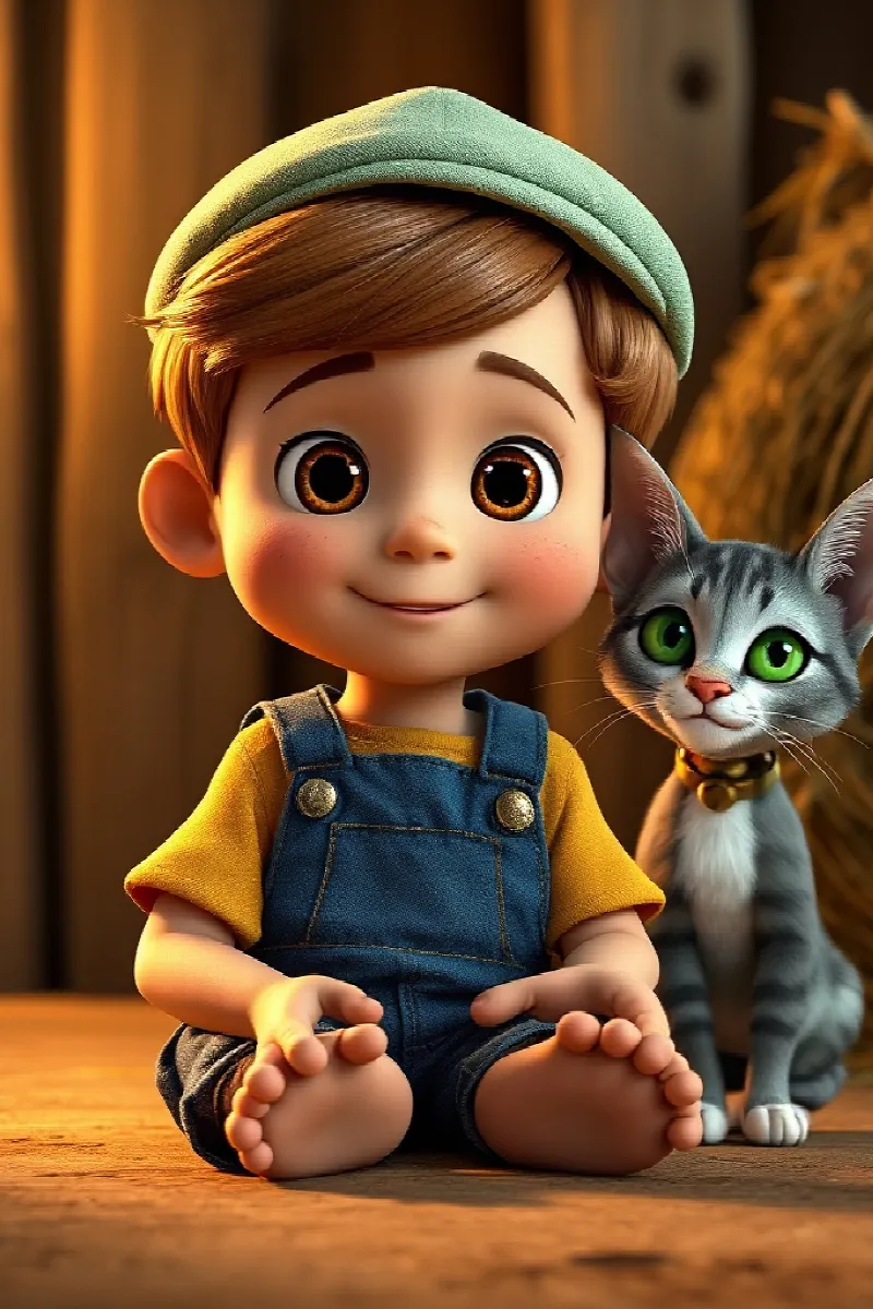 Picture 4 from the tale The Boy and the Farm Cat