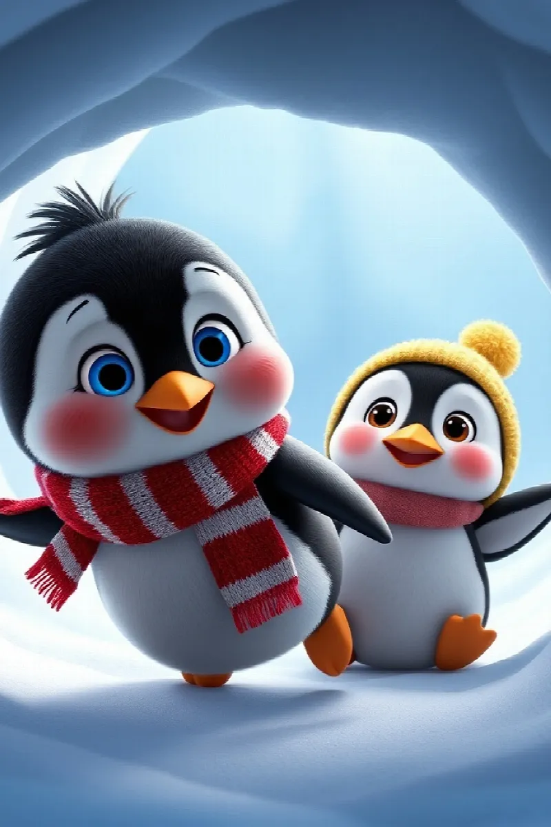 Küçük Penguen İkizler masalından 3. resim