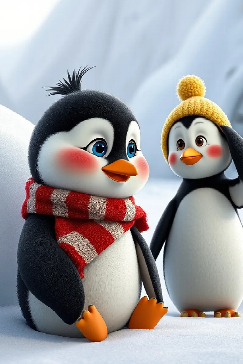 Küçük Penguen İkizler masalından 4. resim