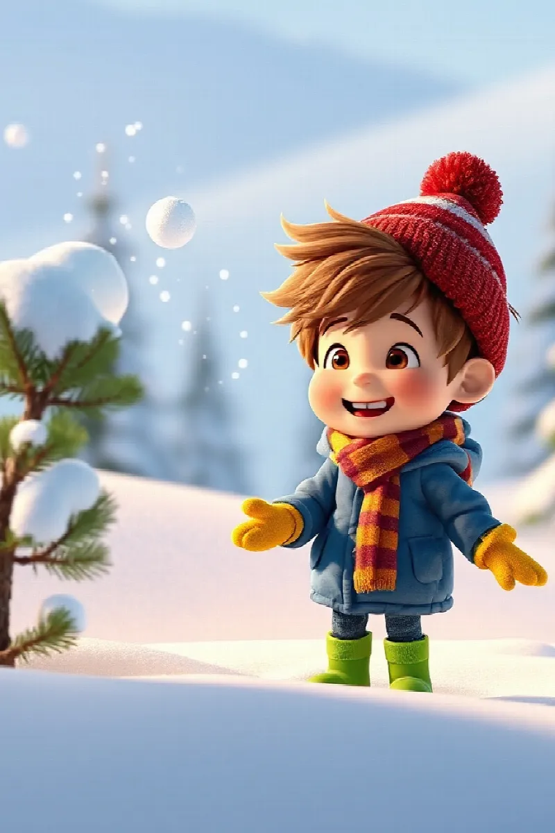 Picture 2 from the tale The Boy and the Little Yeti