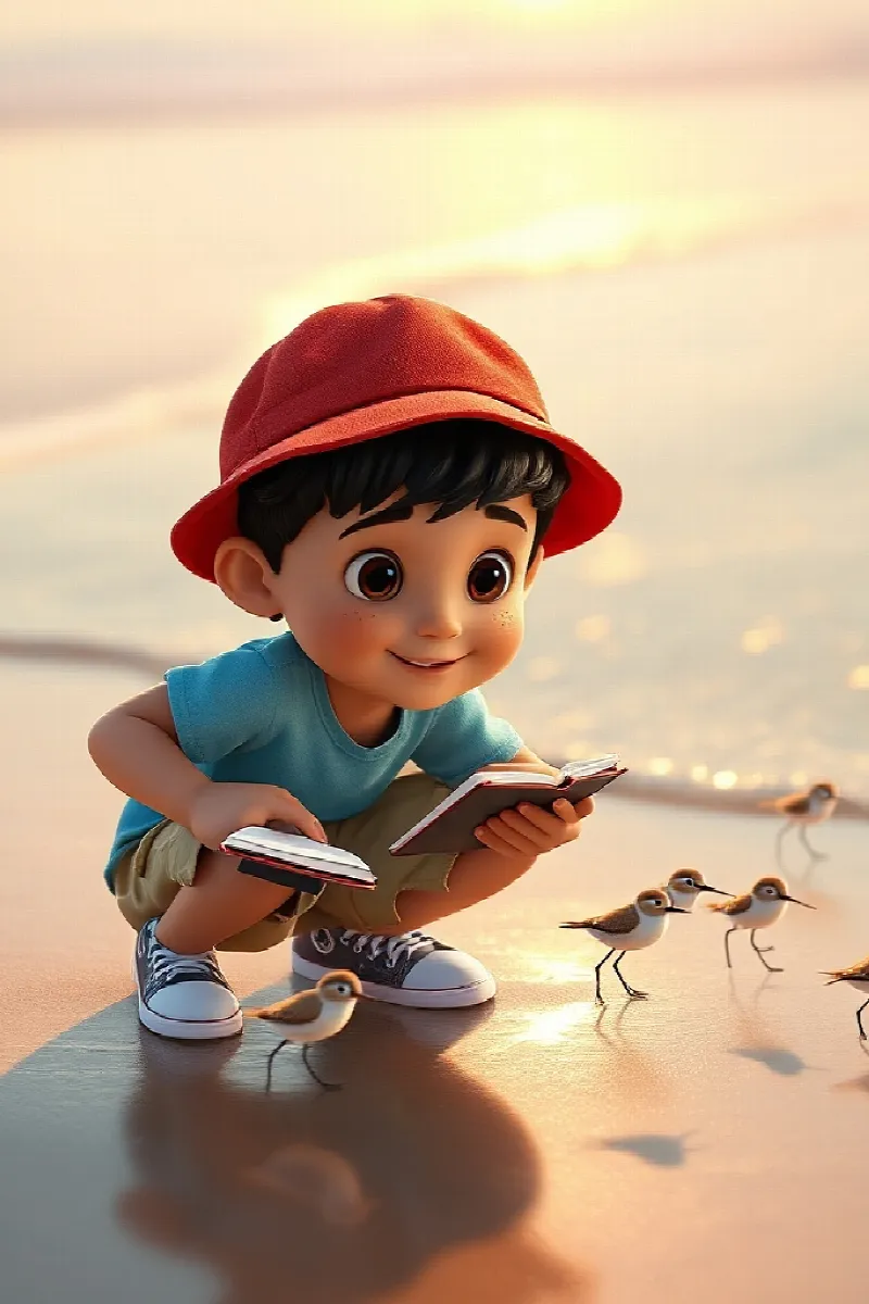 Picture 1 from the tale The Boy and the Sandpipers