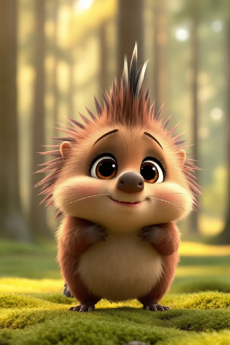 Picture 1 from the tale The Little Crested Porcupine