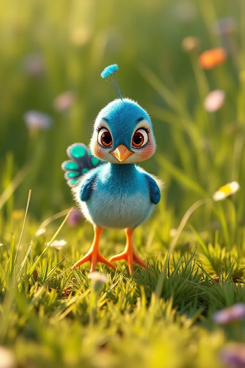 Picture 1 from the tale The Little Peacock