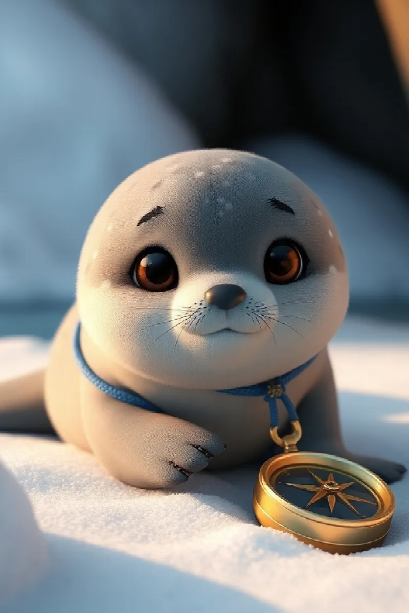 Picture 1 from the tale The Little Seal's Compass
