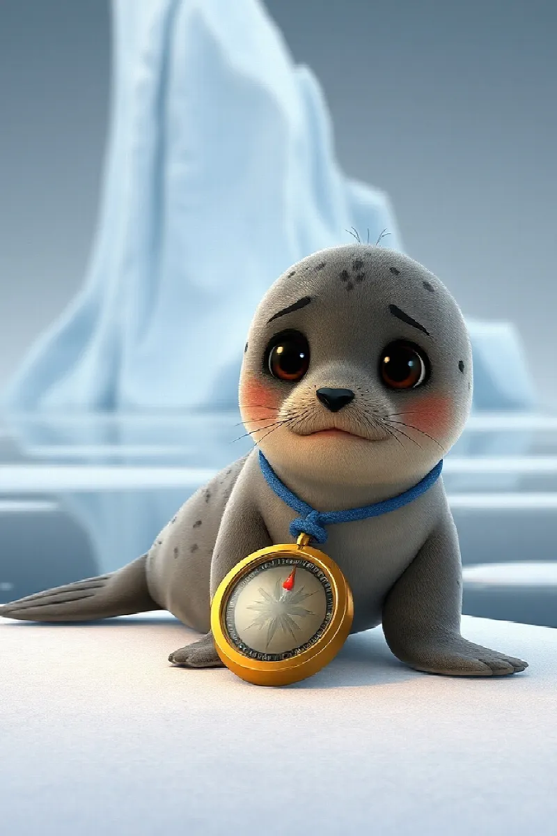 Picture 4 from the tale The Little Seal's Compass
