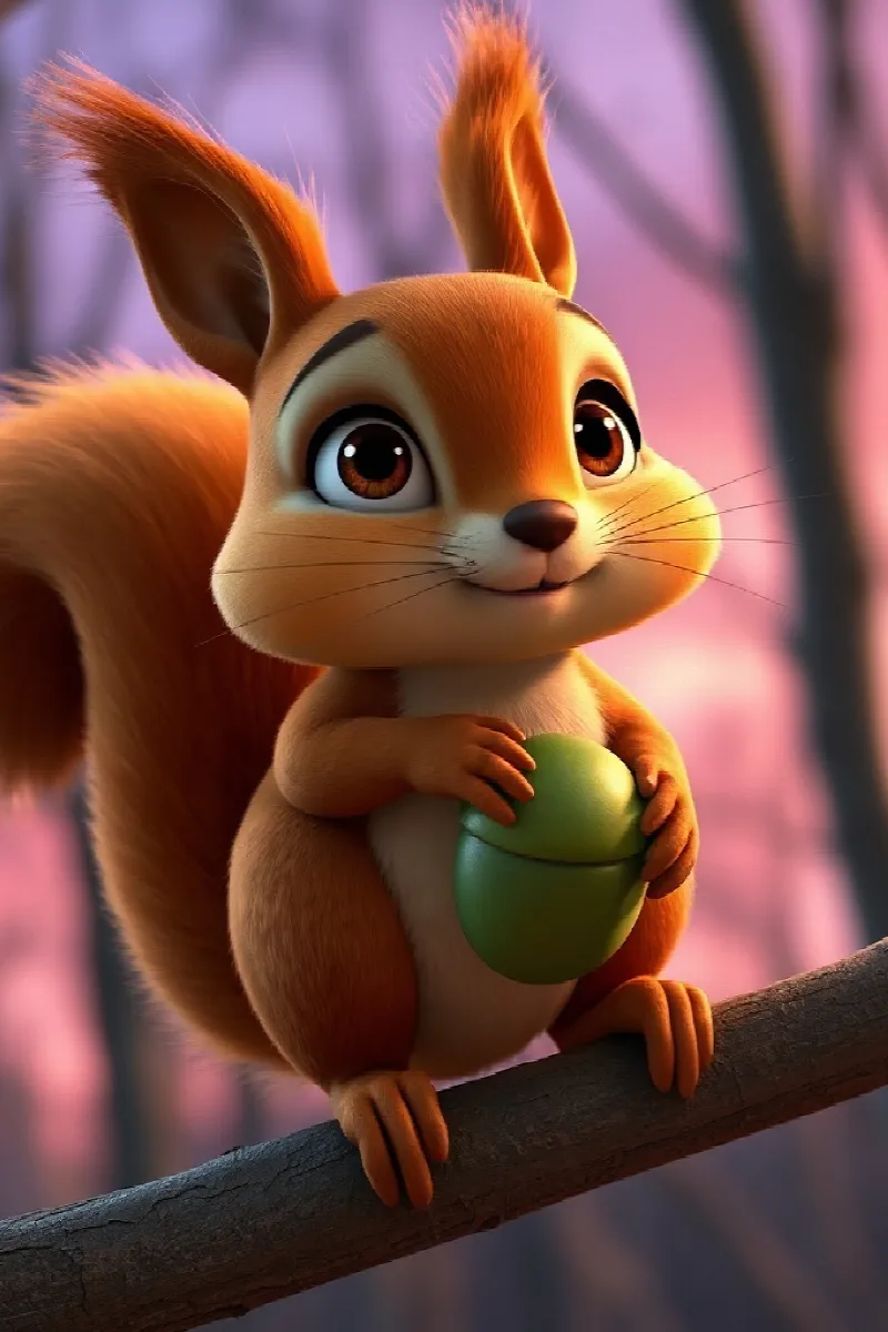 Picture 2 from the tale The Squirrel and the Little Owl