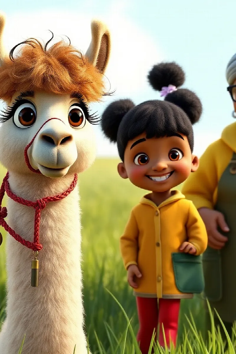 Kız ve Lama masalından 3. resim