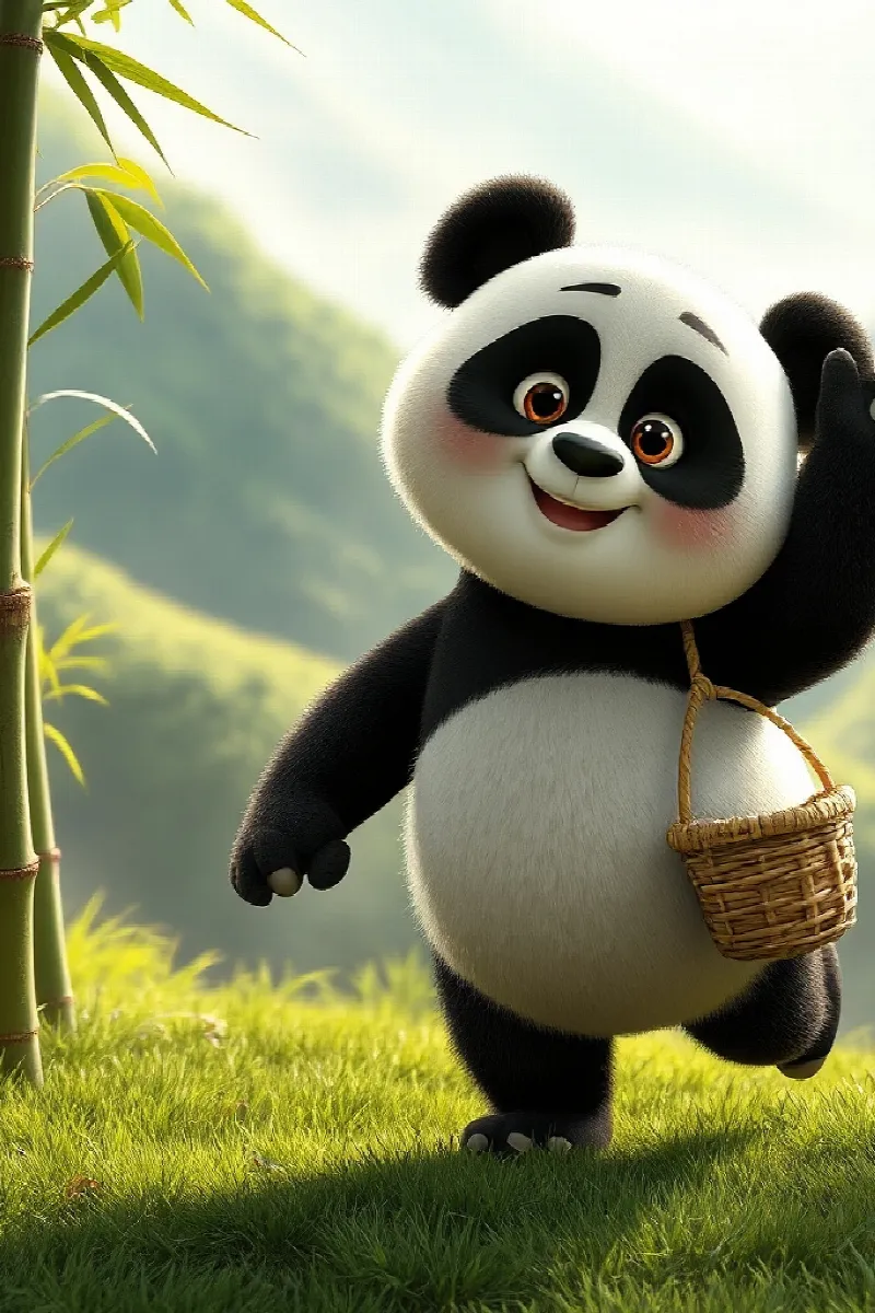 Panda'nın Kayıp Bambusu masalından 1. resim