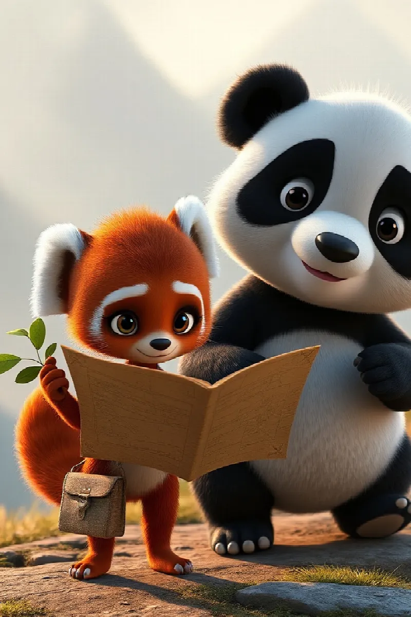 Panda'nın Kayıp Bambusu masalından 4. resim