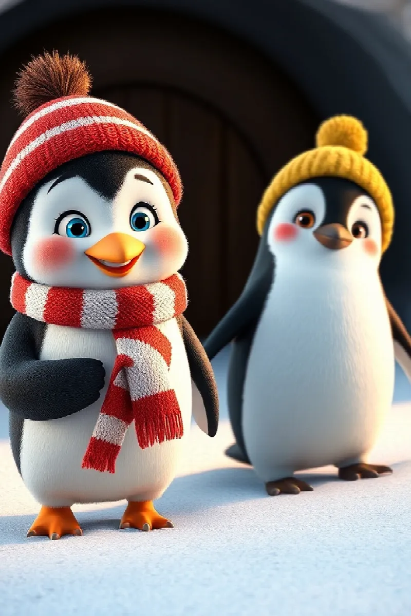 Picture 1 from the tale The Little Penguin Twins